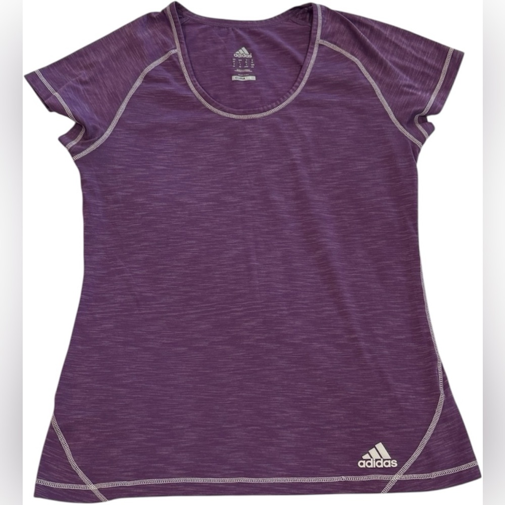 Adidas Heathered Purple Performance Tee